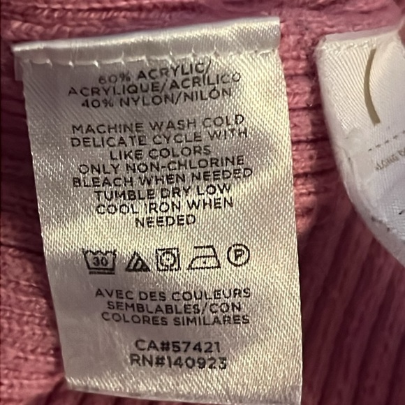 LOFT‎ ribbed sweater puff long sleeves round neckline sz M - Picture 6 of 7